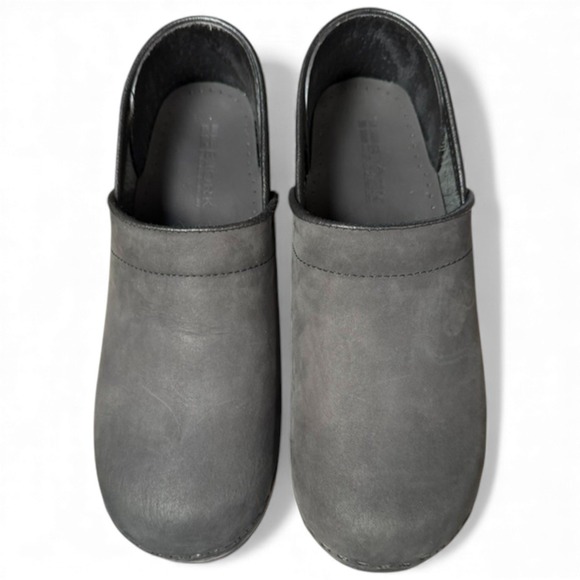 BJÖRK Swedish Comfort Black Leather Professional Clogs Slip-On Size 39/9 - Picture 4 of 12